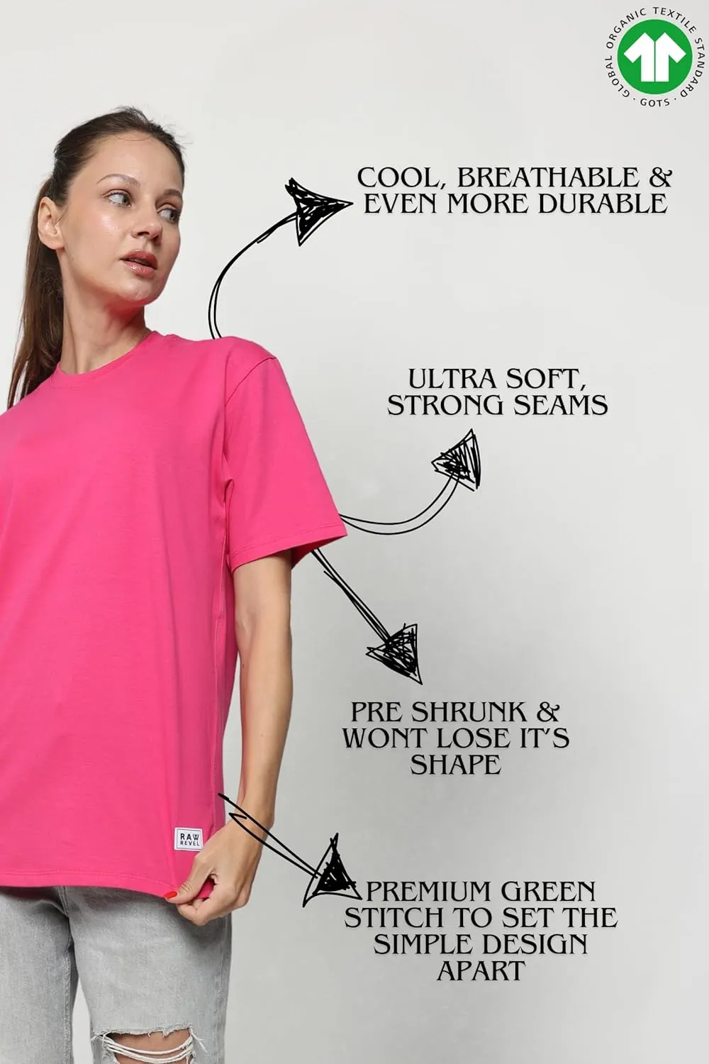 100% Certified Organic Cotton, Women's The Boxy Oversized Tee