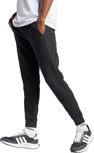 adidas Men's Essentials Fleece Tapered Cuffed 3-Stripes Pants