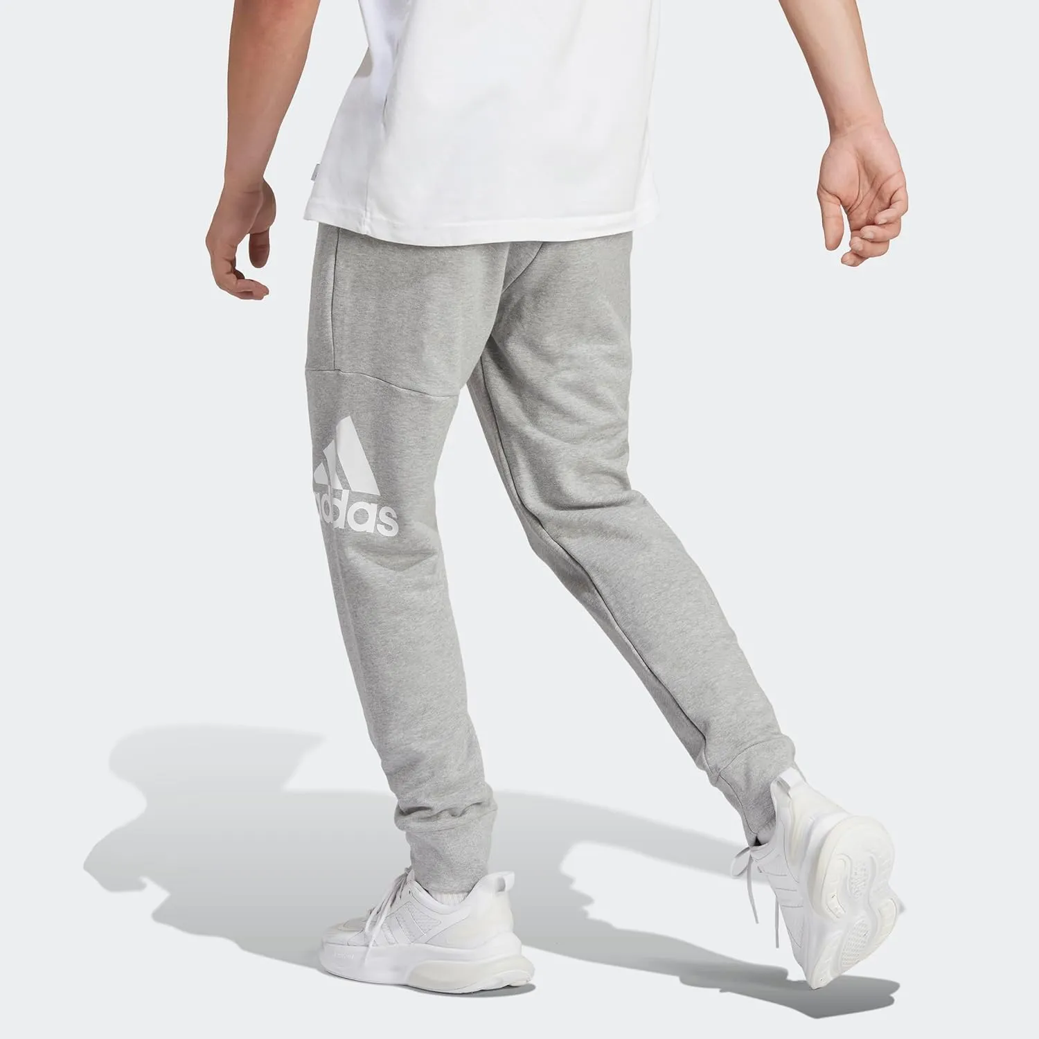 adidas Men's Essentials French Terry Cuffed Logo Pants