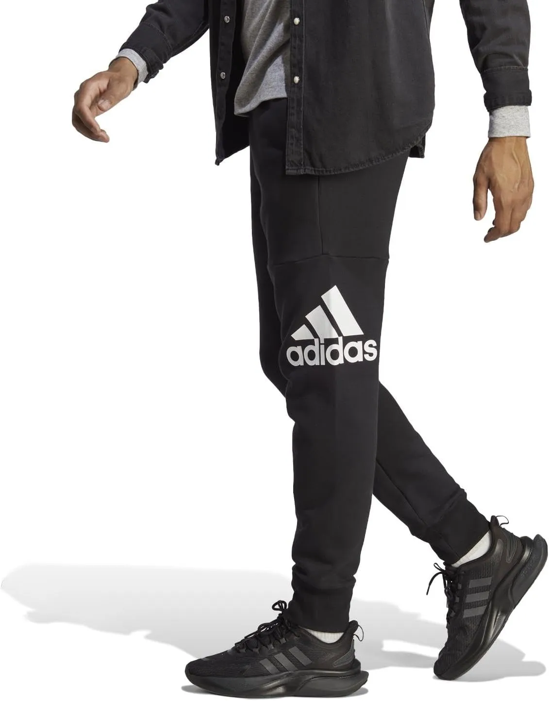 adidas Men's Essentials French Terry Cuffed Logo Pants