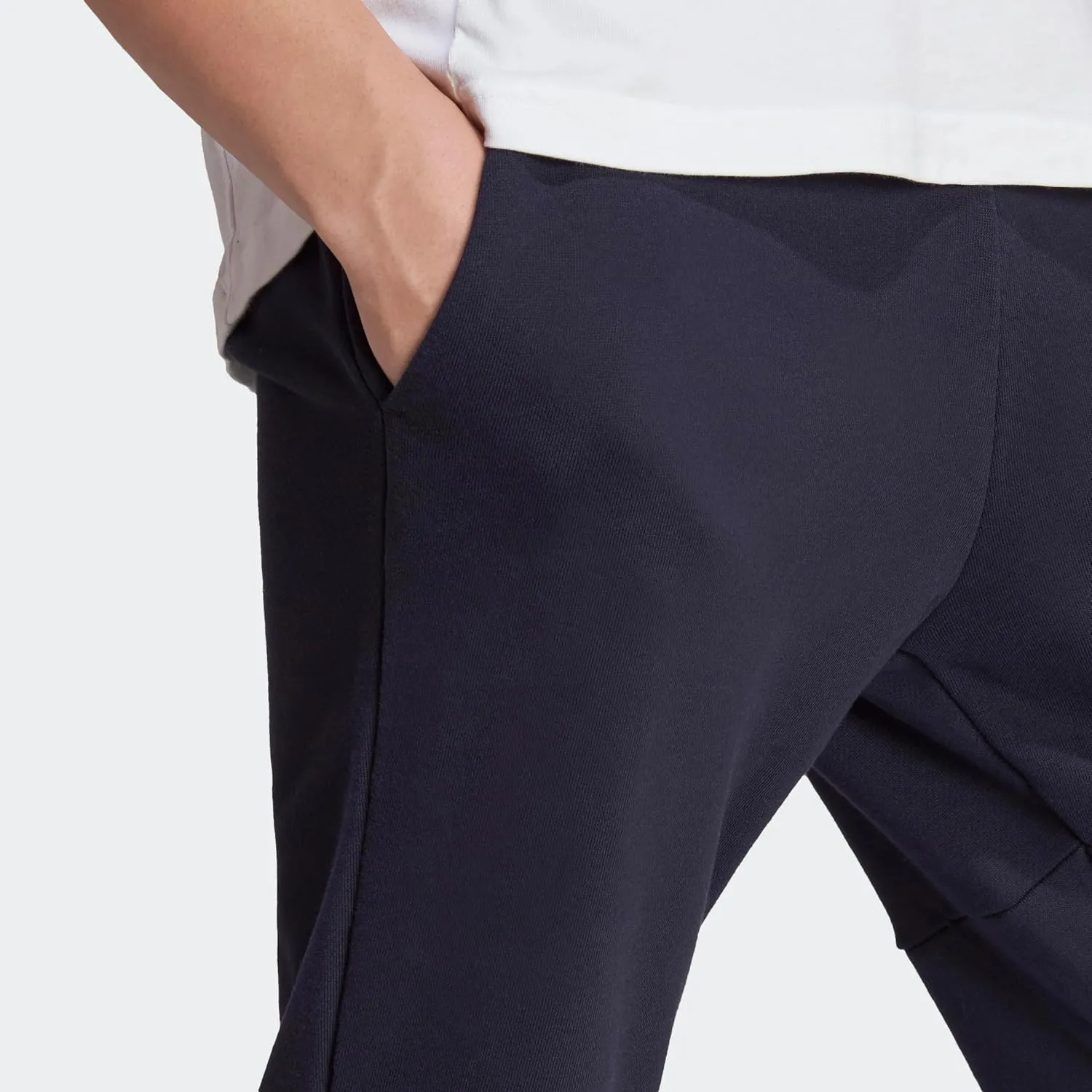 adidas Men's Essentials French Terry Cuffed Logo Pants