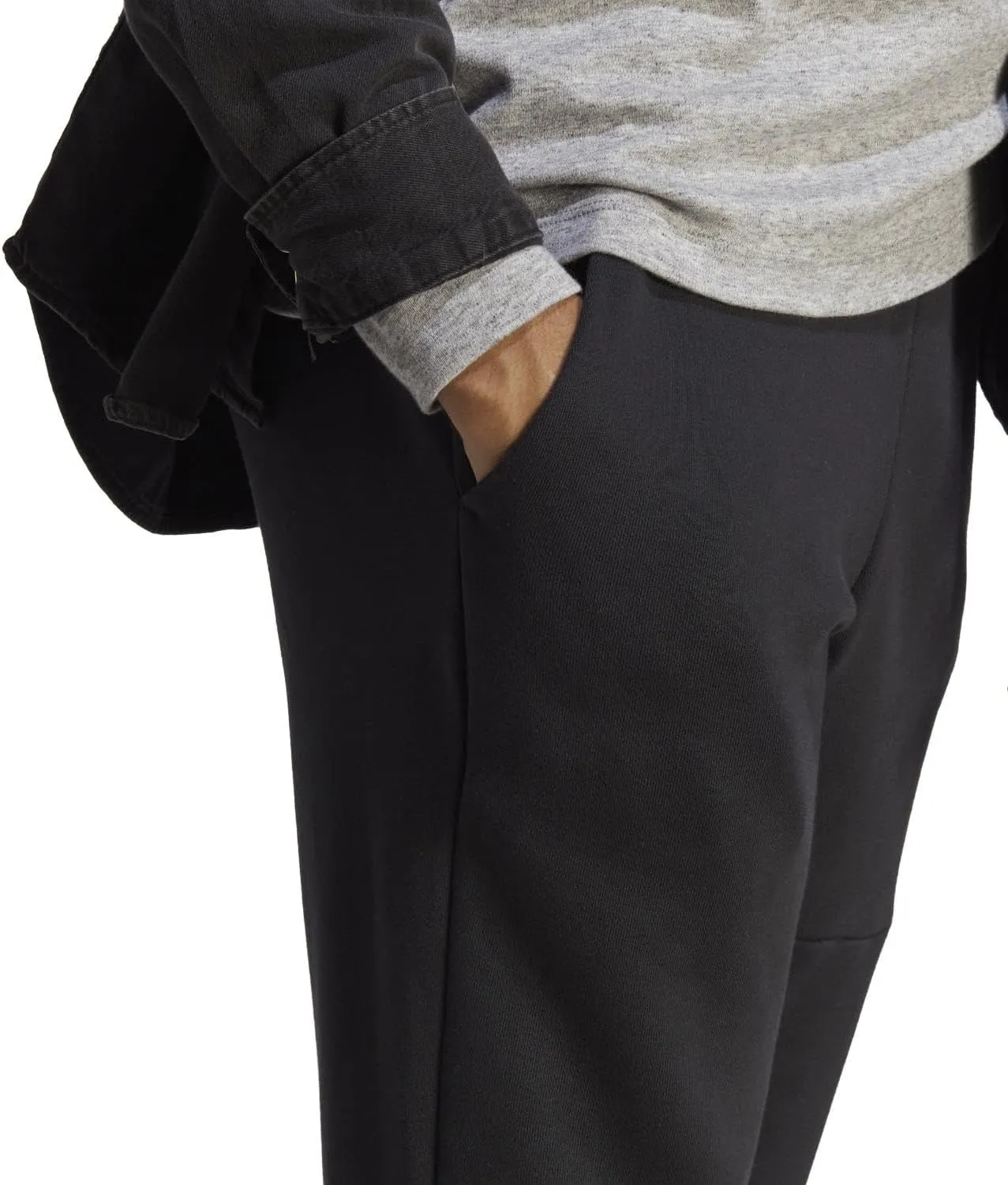 adidas Men's Essentials French Terry Cuffed Logo Pants