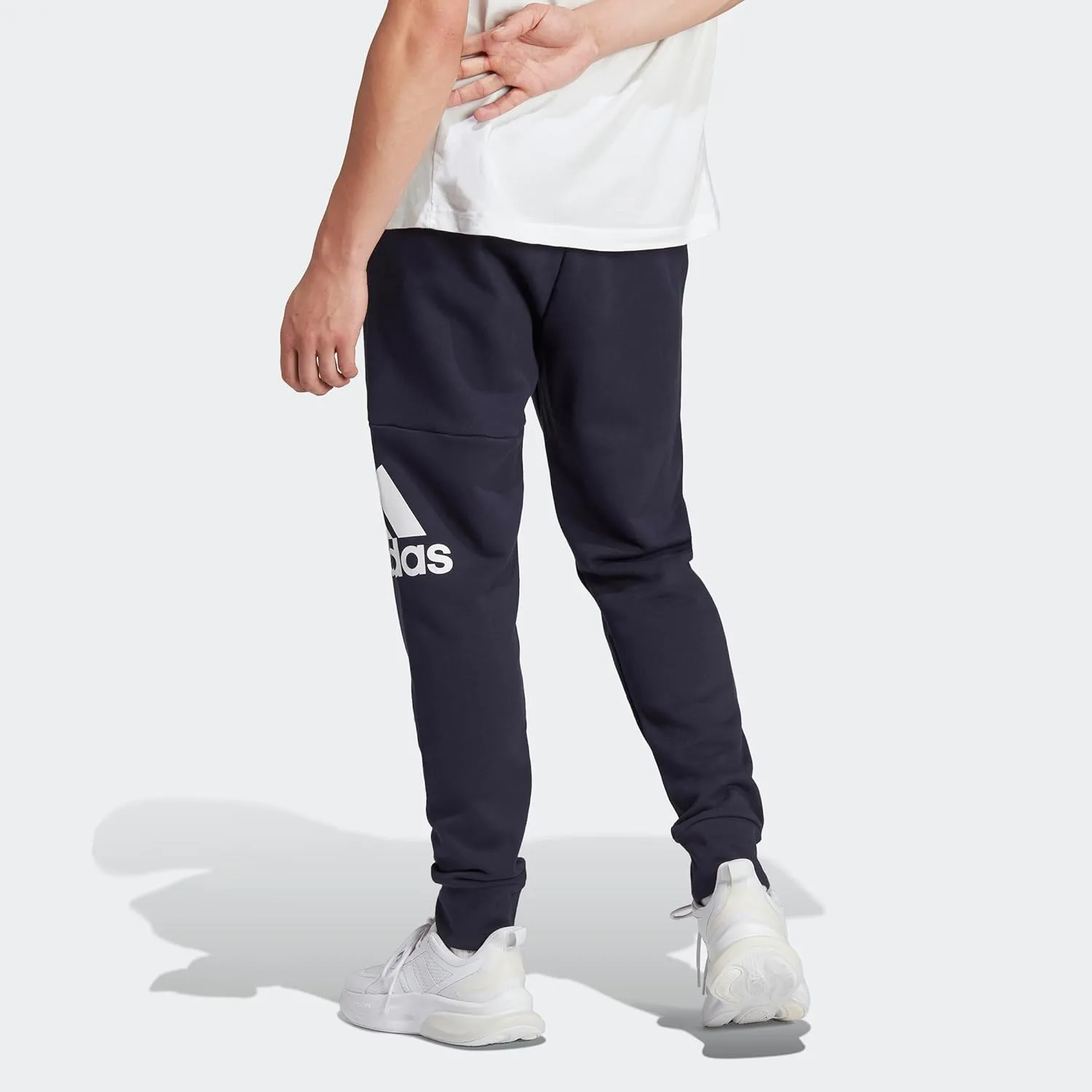 adidas Men's Essentials French Terry Cuffed Logo Pants