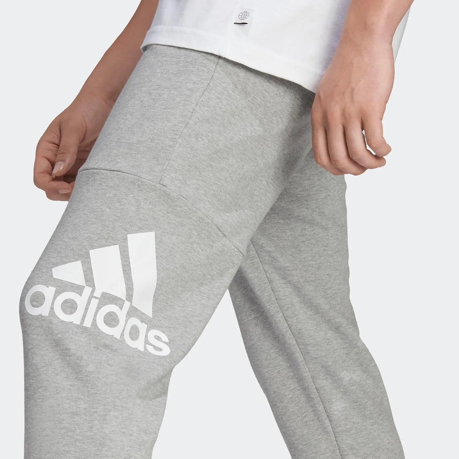 adidas Men's Essentials French Terry Cuffed Logo Pants
