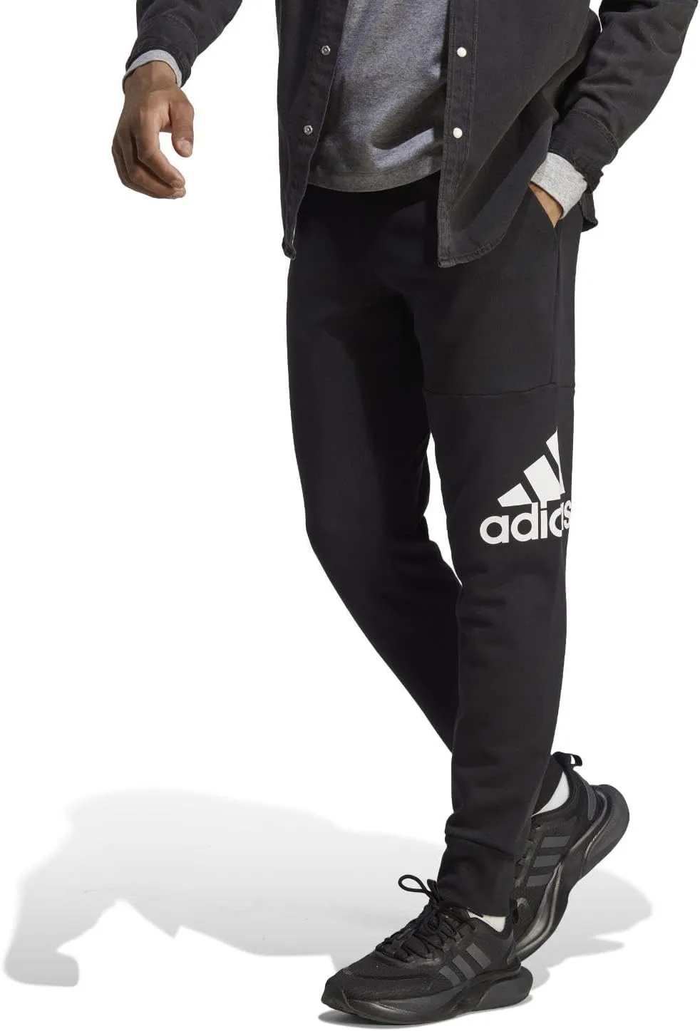 adidas Men's Essentials French Terry Cuffed Logo Pants