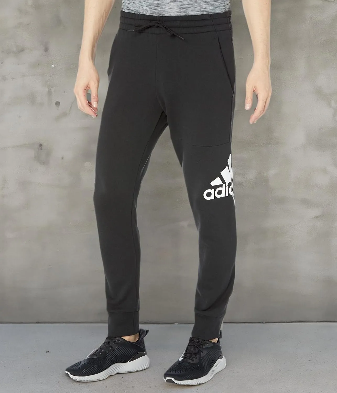 adidas Men's Essentials French Terry Cuffed Logo Pants