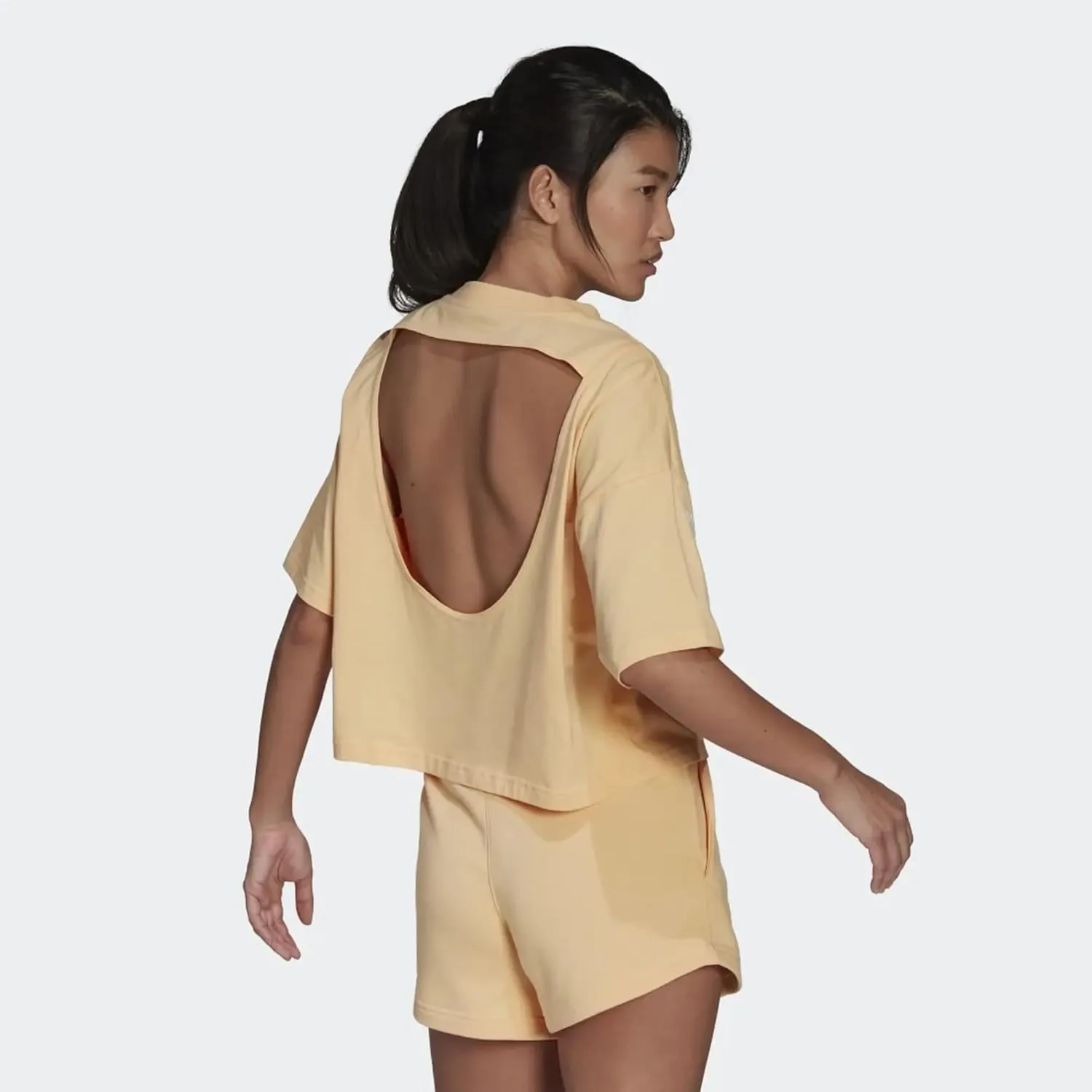adidas Womens Hyperglam Boxy Tee, Pulse Amber