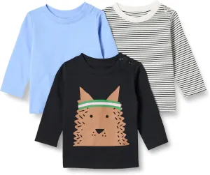 Amazon Essentials Unisex Babies' Relaxed-Fit 100% Cotton Long-Sleeve T-Shirts, Pack of 3