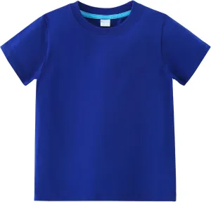 AMIYAN Toddler T Shirts Boys Girls Basic Tee Summer Cotton T-Shirts Crewneck Short Sleeve Shirts for Kids 2-7Y