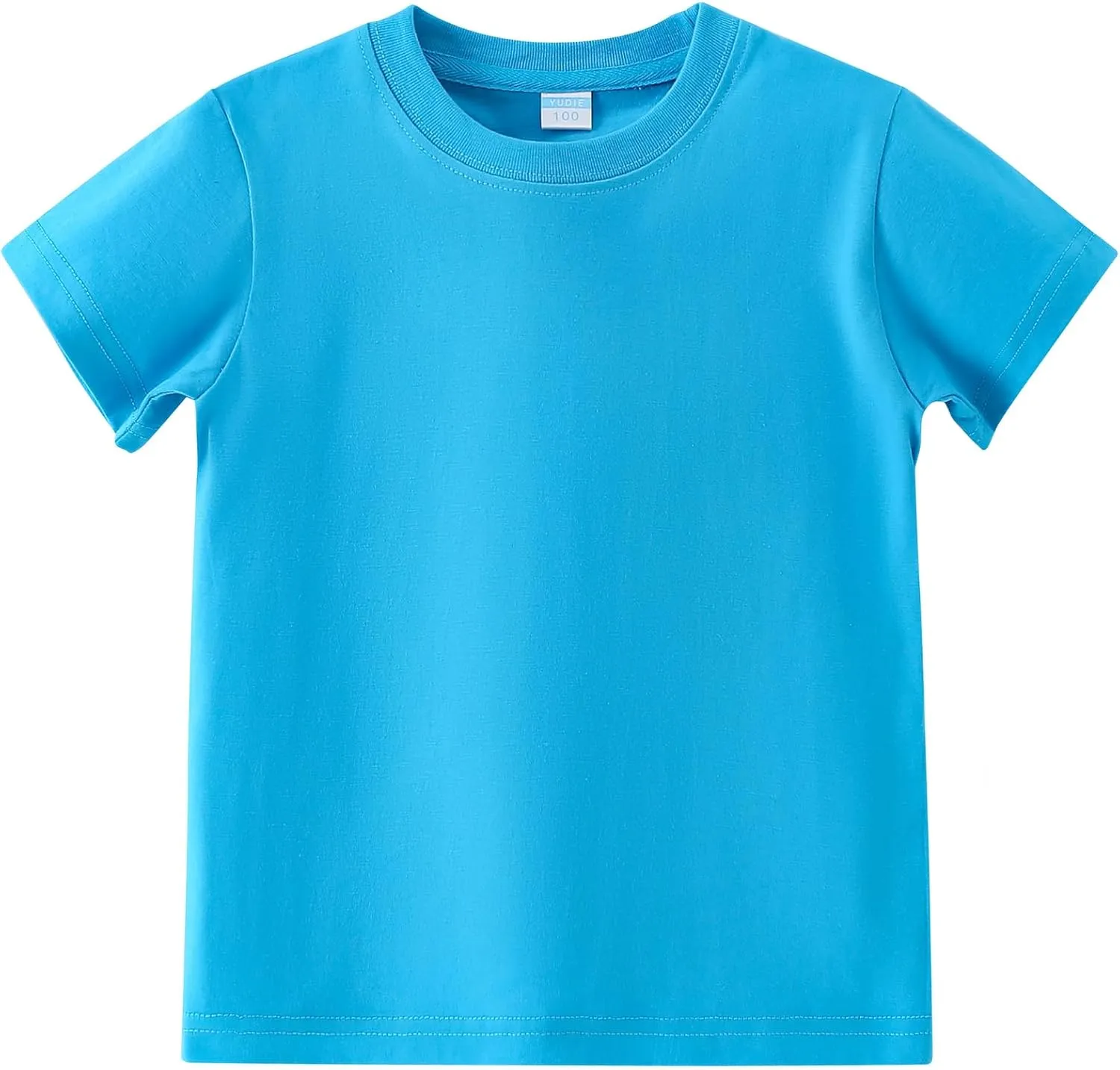 AMIYAN Toddler T Shirts Boys Girls Basic Tee Summer Cotton T-Shirts Crewneck Short Sleeve Shirts for Kids 2-7Y