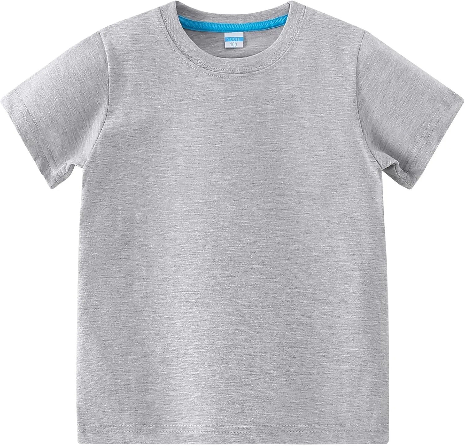 AMIYAN Toddler T Shirts Boys Girls Basic Tee Summer Cotton T-Shirts Crewneck Short Sleeve Shirts for Kids 2-7Y