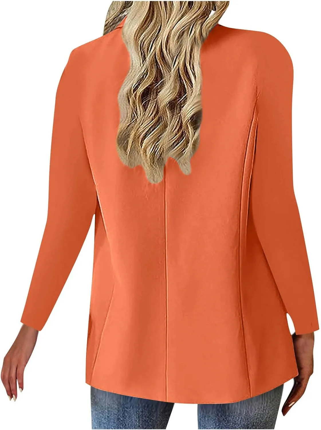 Blazers for Women Business Casual 2025 Long Sleeve Blazers Solid Color Work Office Open Front Blazer Jackets Cardigan