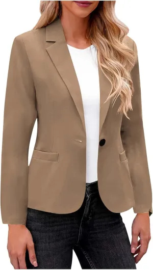 Blazers for Women Business Casual Long Sleeve Open Front Blazer Casual Dressy Blazer Work Office Blazer Jacket