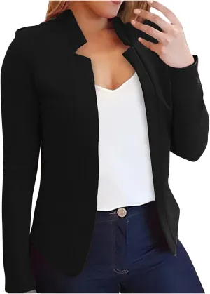 Blazers for Women Business Casual Long Sleeve Open Front Blazer Work Blazers for Office Casual Fall Cardigan Blazer