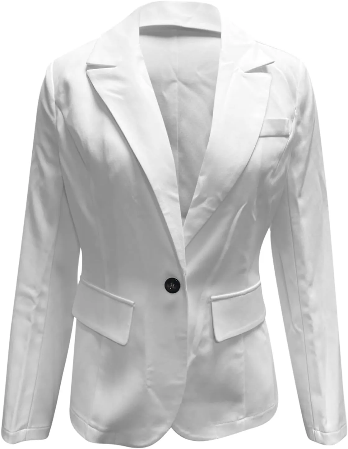 Blazers for Women Casual Open Front Button Jackets Solid Lapel Suite Jacket 2025 Trendy Outerwear with Pockets