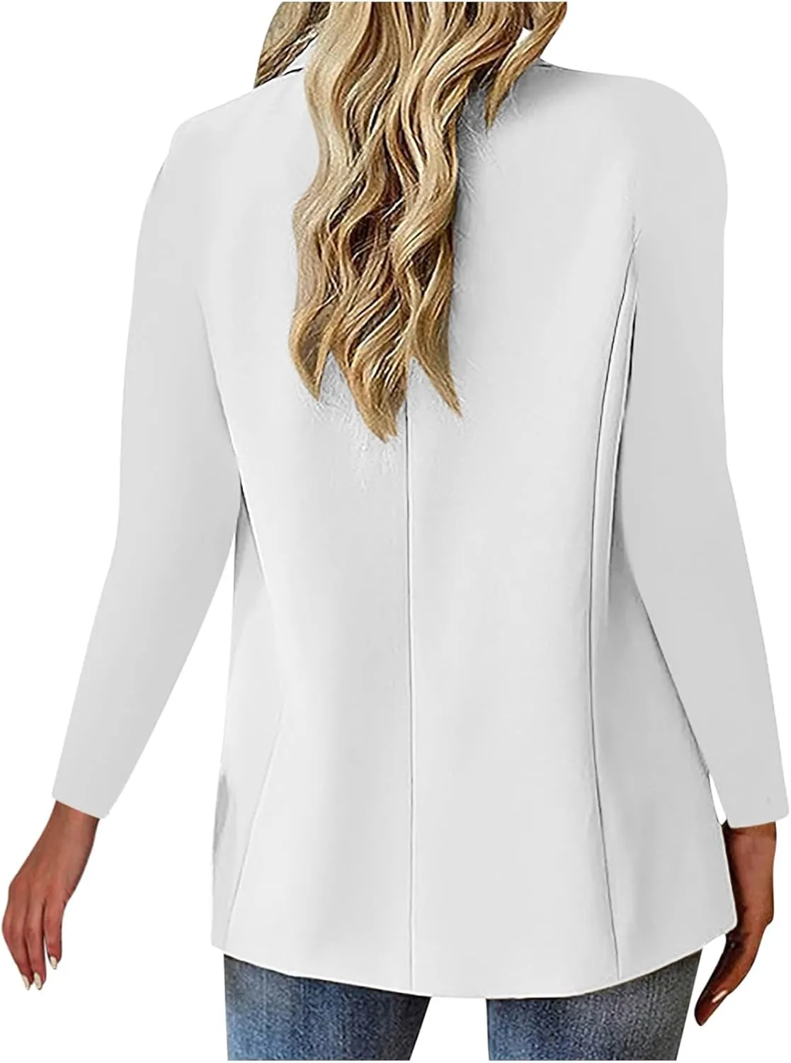 Blazers for Women Casual Open Front Button Jackets Solid Lapel Suite Jacket 2025 Trendy Outerwear with Pockets