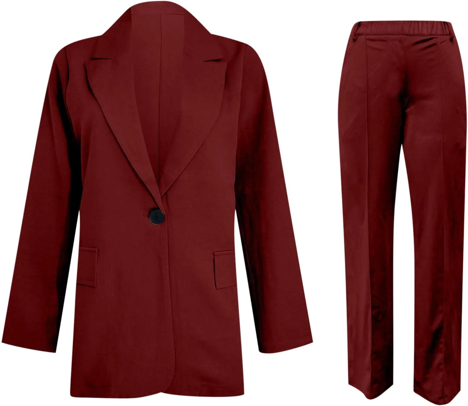 Blazers for Women Fashion Casual Outerwear Long Sleeve Button Down Jackets Lapel Work Suit Jacket with Pockets