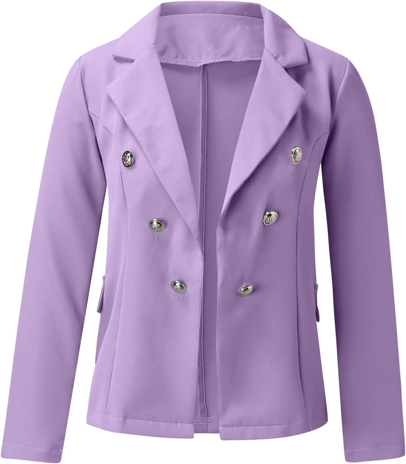 Blazers for Womens Fall Trendy Lapel Long Sleeve Sport Jacket Casual Chest Button Open Front Cardigans 2024 Work Suit