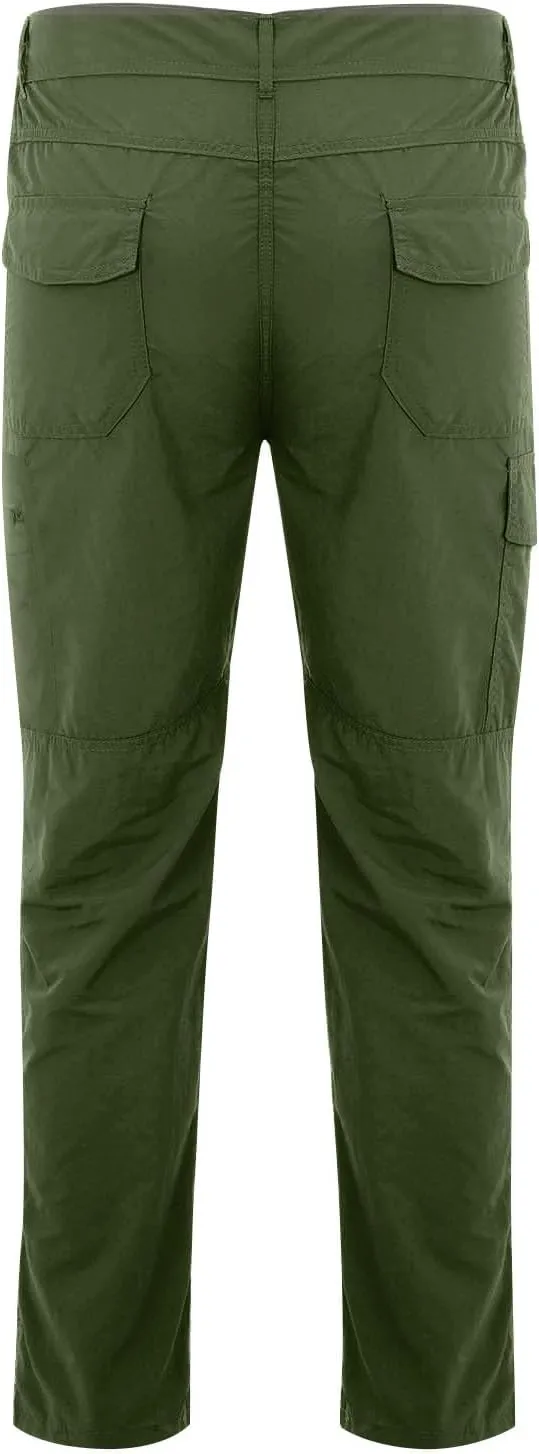 Cargo Pants for Men Ripstop Waterproof Flex Camo Tactical Pants Multi Pocket Lightweight Camping Hiking Work Pants