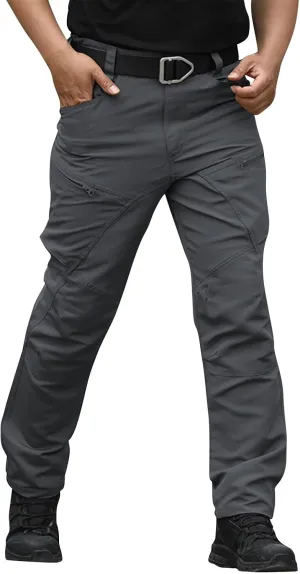 Cargo Pants for Men Straight Tactical Pants Baggy Casual Multi Pockets Work Pants Hiking Water Resistant Trousers