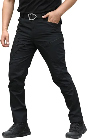 Cargo Pants for Men Straight Tactical Pants Baggy Casual Multi Pockets Work Pants Hiking Water Resistant Trousers