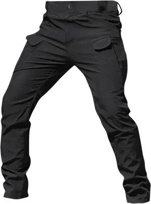 Cargo Pants for Men Straight Tactical Pants Baggy Casual Multi Pockets Work Pants Hiking Water Resistant Trousers
