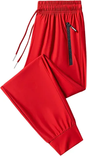 Casual Lightweight Pants for Women Elastic Waist Athletic Everyday Trouser Quick-Dry Stretchy Park Workout Sweatpants