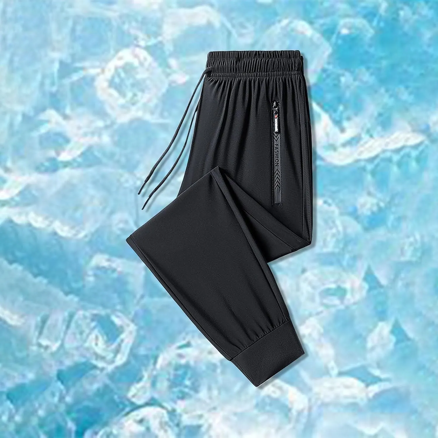 Casual Lightweight Pants for Women Elastic Waist Athletic Everyday Trouser Quick-Dry Stretchy Park Workout Sweatpants