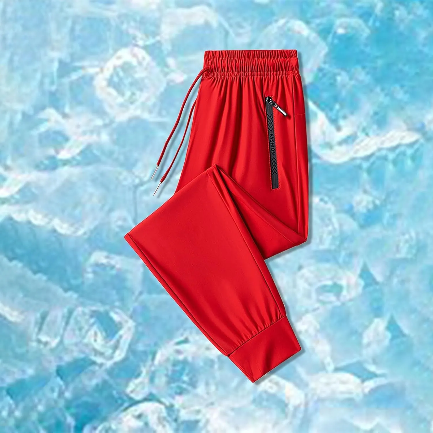 Casual Lightweight Pants for Women Elastic Waist Athletic Everyday Trouser Quick-Dry Stretchy Park Workout Sweatpants