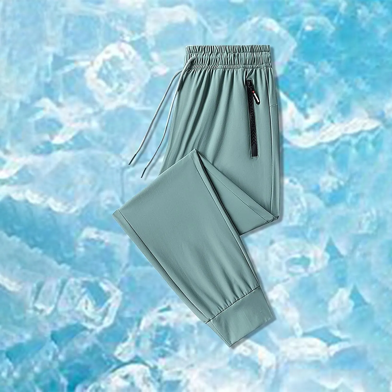 Casual Lightweight Pants for Women Elastic Waist Athletic Everyday Trouser Quick-Dry Stretchy Park Workout Sweatpants
