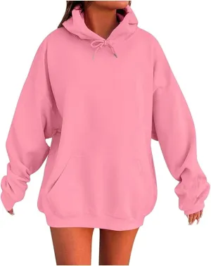 Ceboyel Womens Comfy Hoodies Hoodie Trendy Scuba Plain Sweatshirt Cute Hoodie Pullover Tops Y2K Teen Girls Clothes 2024