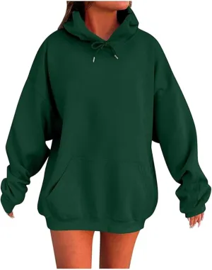 Ceboyel Womens Comfy Hoodies Hoodie Trendy Scuba Plain Sweatshirt Cute Hoodie Pullover Tops Y2K Teen Girls Clothes 2024