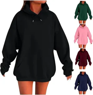 Ceboyel Womens Comfy Hoodies Hoodie Trendy Scuba Plain Sweatshirt Cute Hoodie Pullover Tops Y2K Teen Girls Clothes 2024