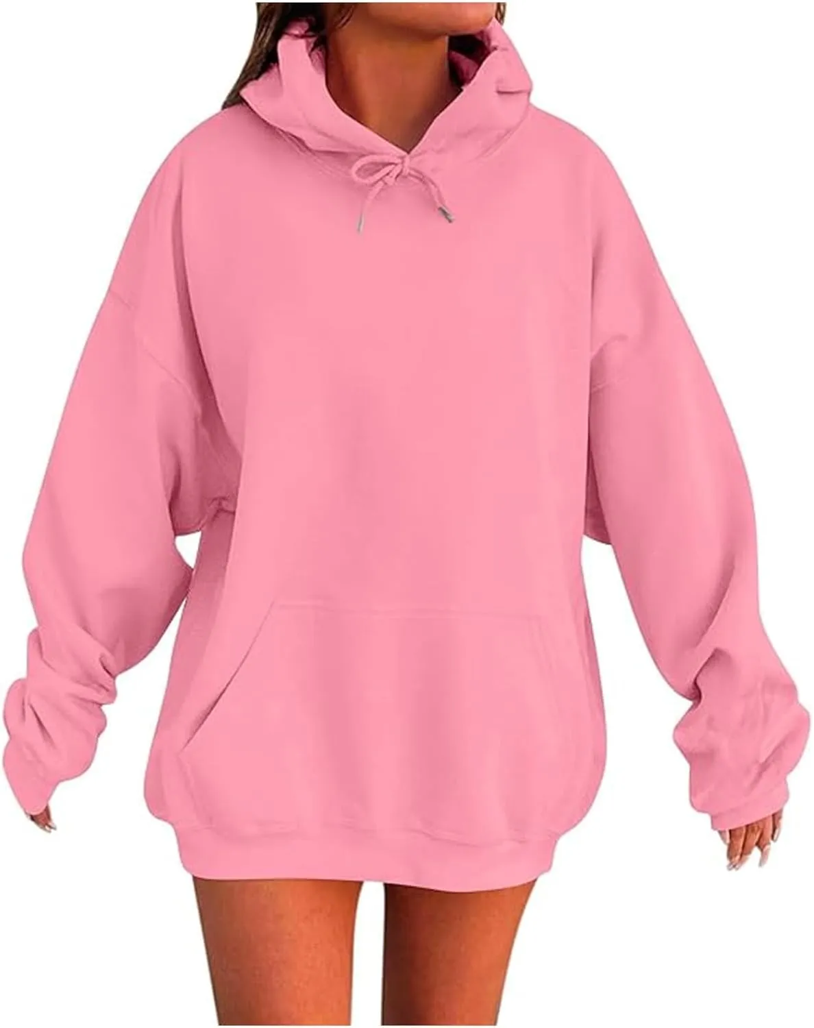 Ceboyel Womens Comfy Hoodies Hoodie Trendy Scuba Plain Sweatshirt Cute Hoodie Pullover Tops Y2K Teen Girls Clothes 2024