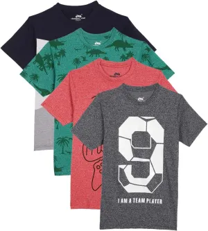 chopper club Boys 4 Pack Youth 4-13 Yrs Everyday T-Shirts Made from Cotton, Regular Fit Pack of 4 Tees