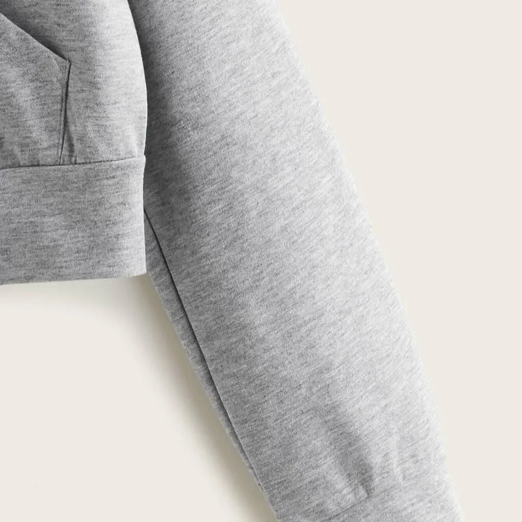 Crop Zip Up Hoodies for Women Trendy Long Sleeve Sweatshirts Jackets Y2k Tops Teen Girls Fall Clothes 2024