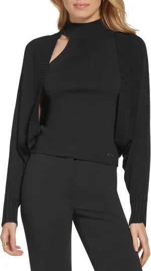 DKNY Women's Casual Relaxed Fit Open Front Cardigan