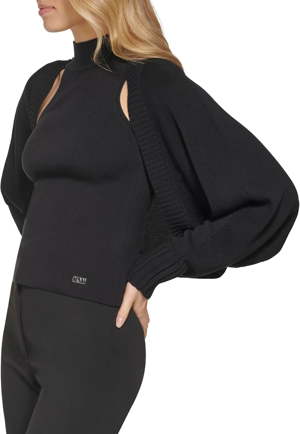 DKNY Women's Casual Relaxed Fit Open Front Cardigan