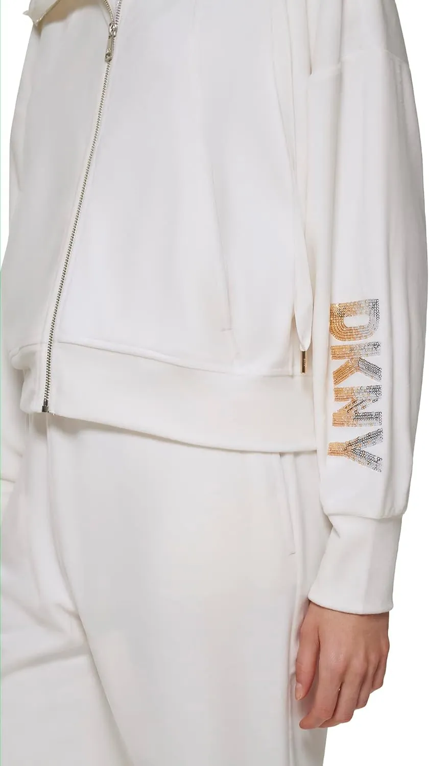 DKNY Women's Everyday Essential Zip Up Hoodie