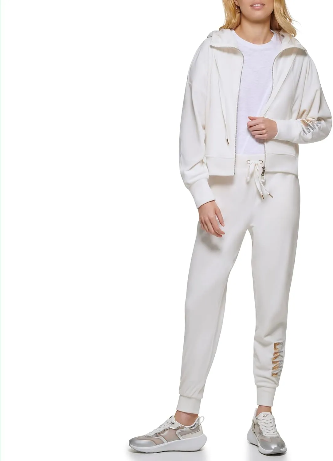 DKNY Women's Everyday Essential Zip Up Hoodie