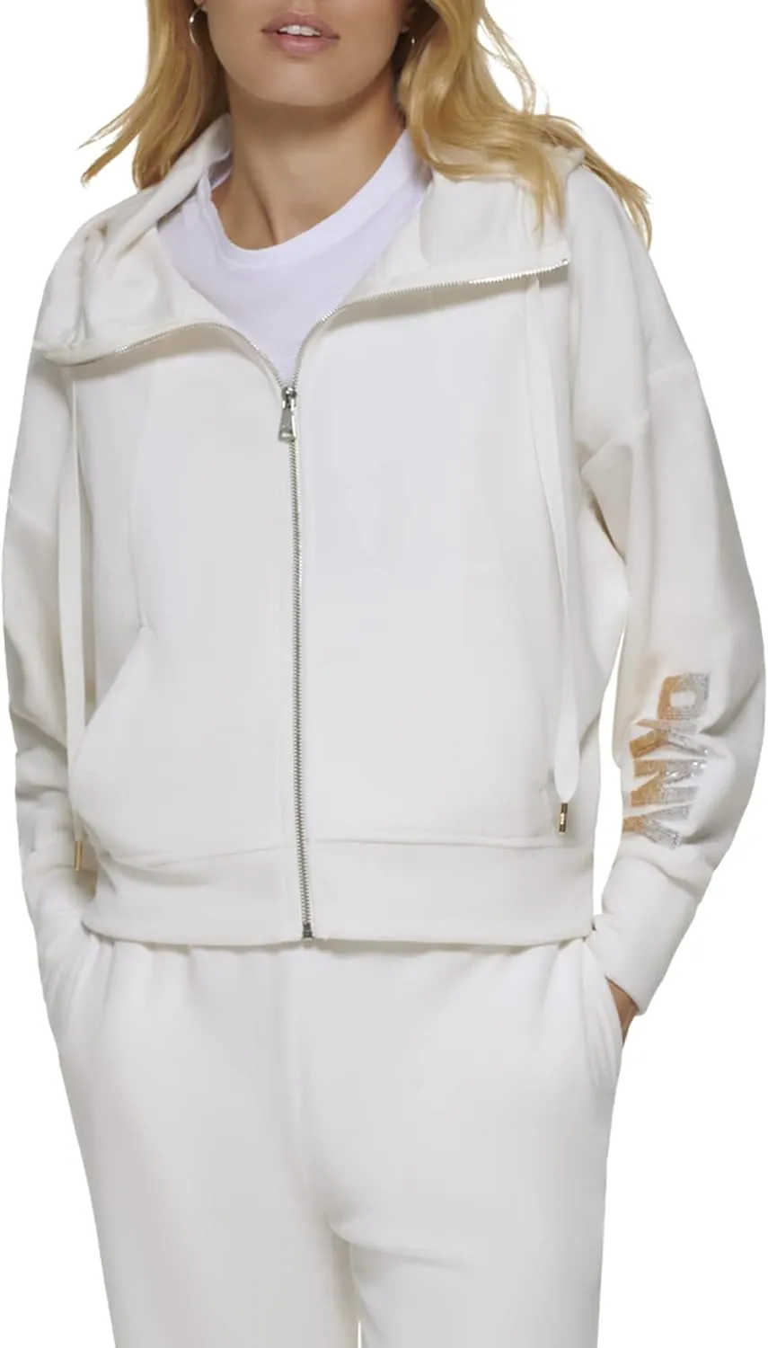 DKNY Women's Everyday Essential Zip Up Hoodie