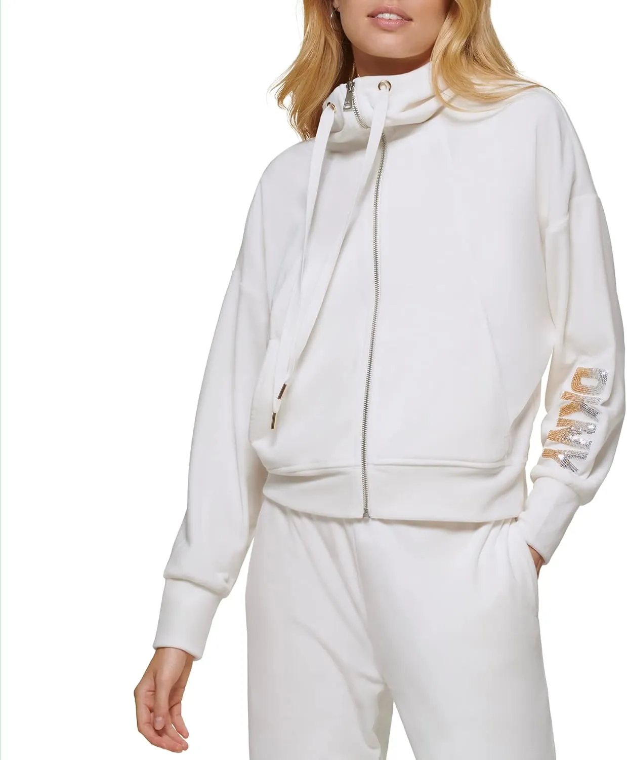 DKNY Women's Everyday Essential Zip Up Hoodie