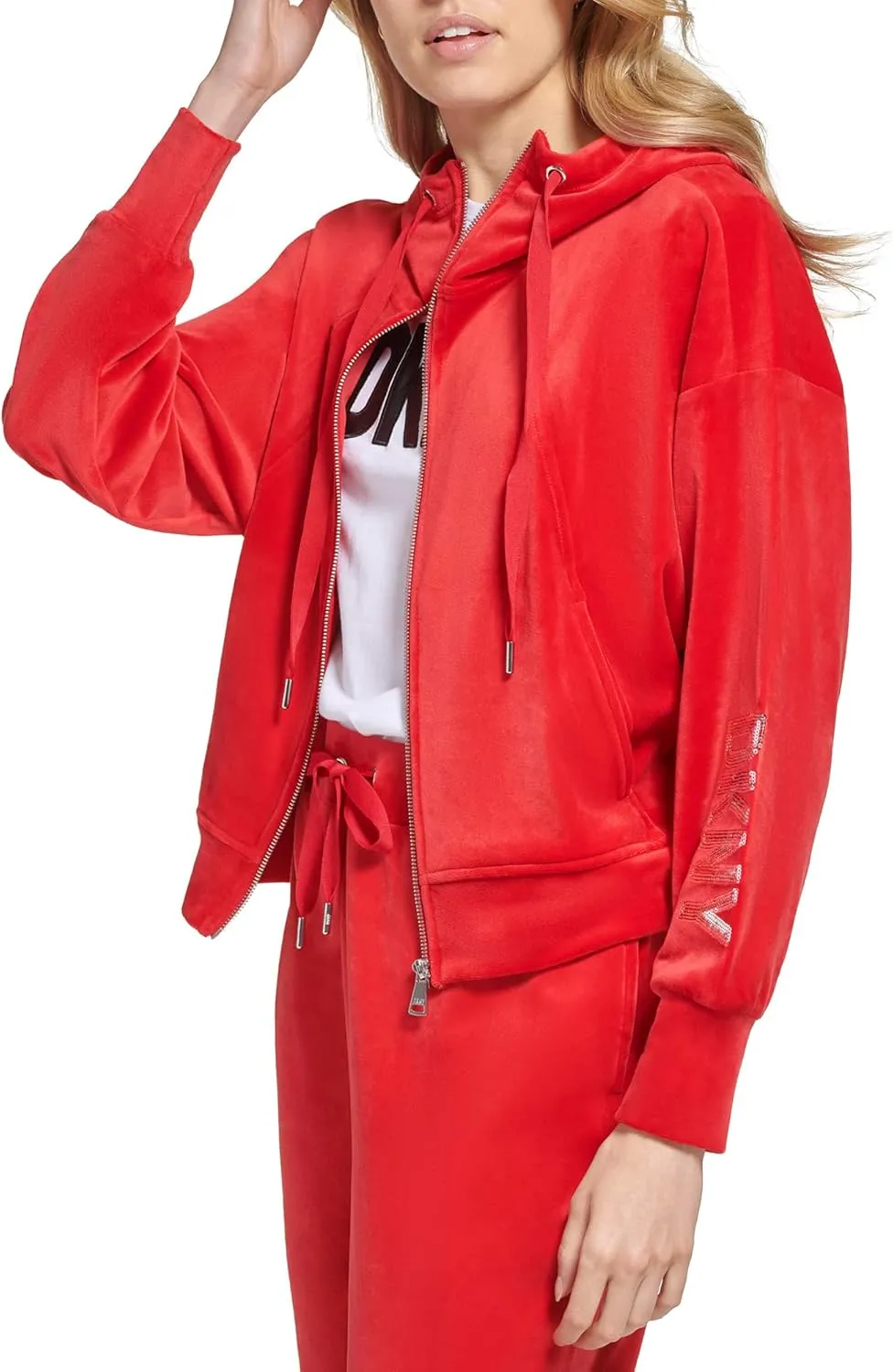 DKNY Women's Everyday Essential Zip Up Hoodie