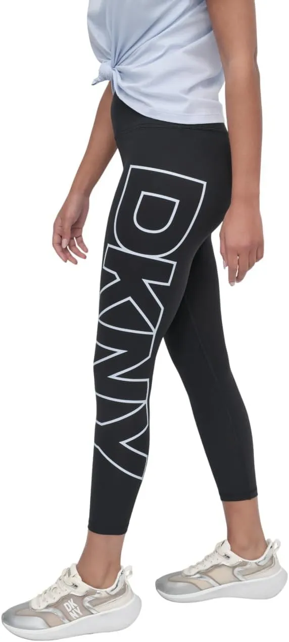 DKNY Women's Exploded Logo High Waist Balance Compression Legging