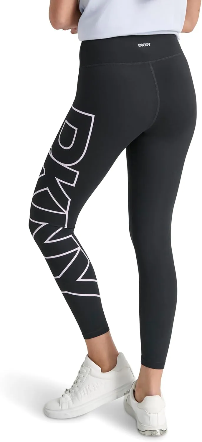 DKNY Women's Exploded Logo High Waist Balance Compression Legging