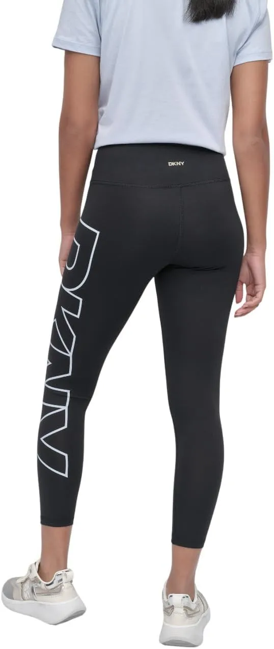 DKNY Women's Exploded Logo High Waist Balance Compression Legging
