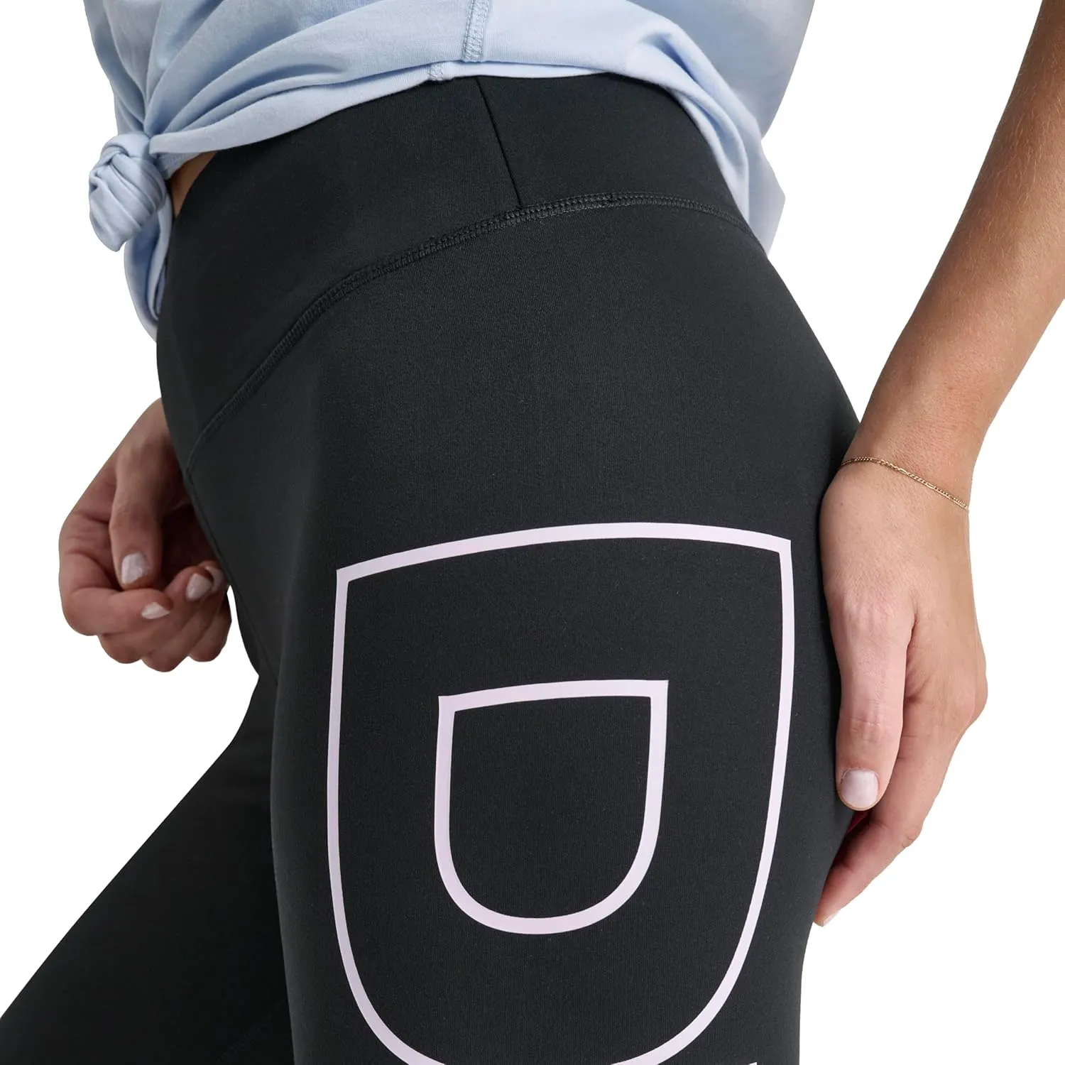 DKNY Women's Exploded Logo High Waist Balance Compression Legging