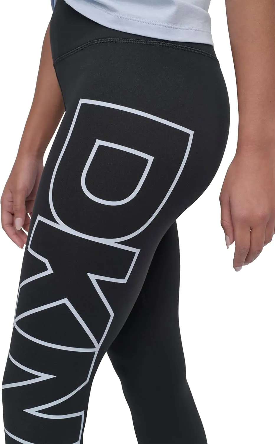 DKNY Women's Exploded Logo High Waist Balance Compression Legging