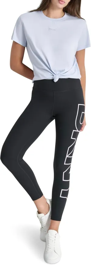DKNY Women's Exploded Logo High Waist Balance Compression Legging