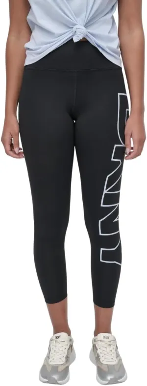 DKNY Women's Exploded Logo High Waist Balance Compression Legging
